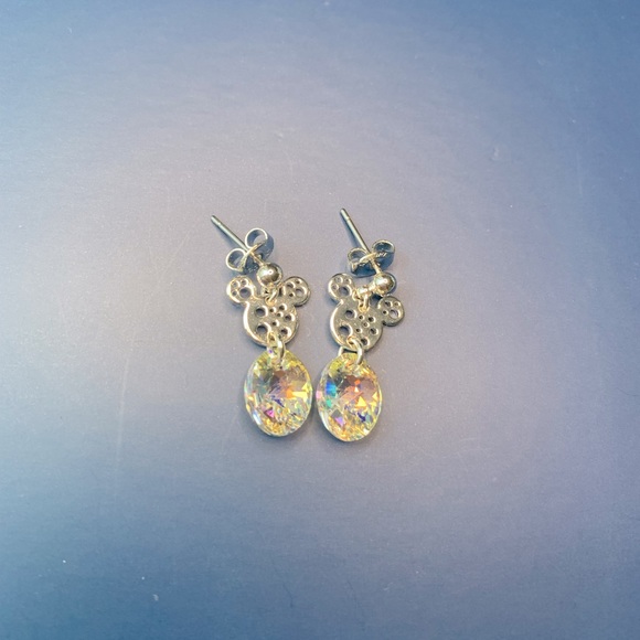 Swarovski Disney Mickey Mouse earrings NWOT - Picture 2 of 3